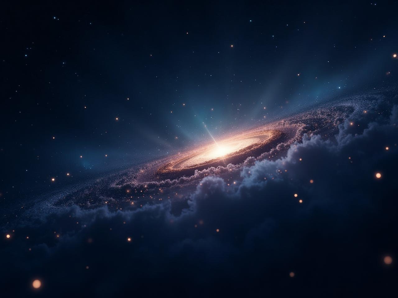 Minimalist universe representing infinite possibilities